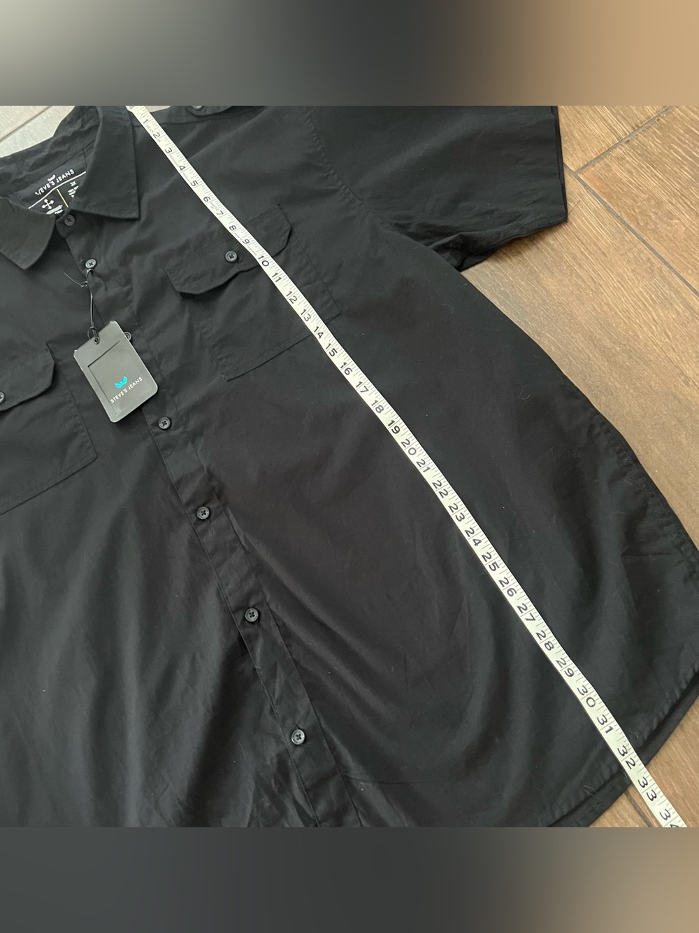 Men's Black Steve's Jeans Button Down Shirt New with Tags size 3X - Picture 5 of 6